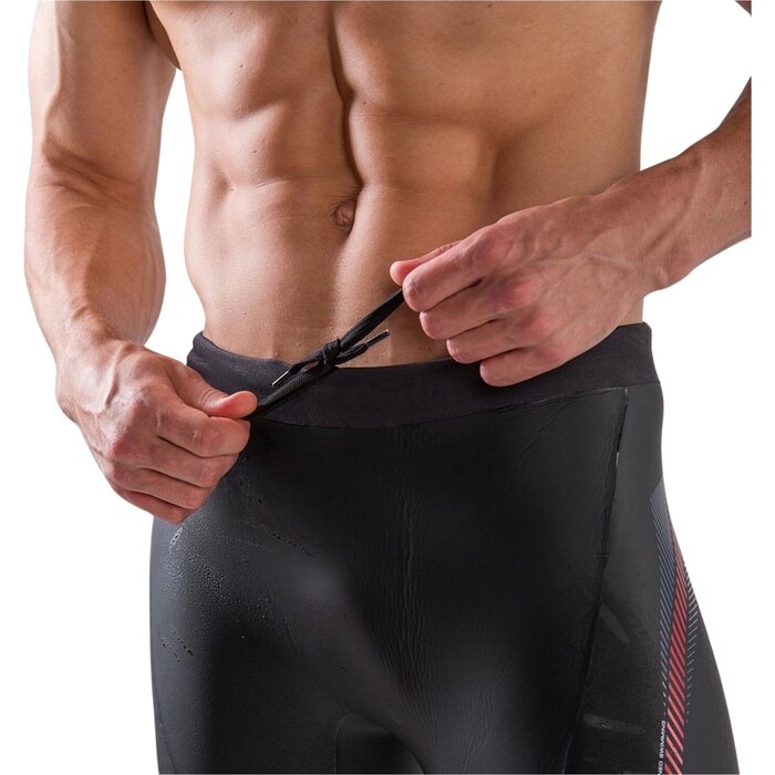 2024 Zone3 Premium Aerodome Elite 5/3mm Neoprene Buoyancy Swim Shorts NA18MBSP101 - Black / Red